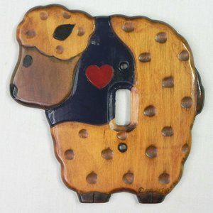 Vintage Country Wood Rustic Ewe Sheep Switch Cover